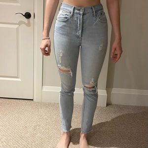 Aritzia Denim Forum Yoko High Rise Slim Jeans